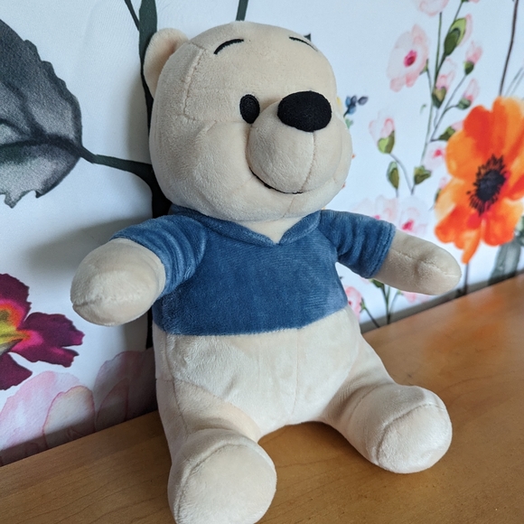 Winnie the Pooh baby ivy & lamb plush beige & blue 6" stuffed animal washable - Picture 11 of 12